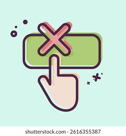 Icon Help. related to Exclamation symbol. MBE style. design editable