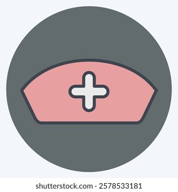 Icon Help. related to Retirement symbol. color mate style. design editable