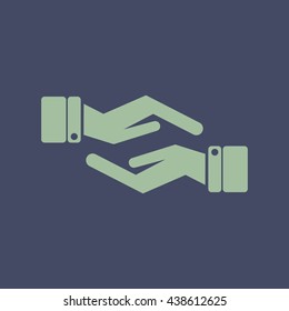 Icon of Helping Hand. Eps-10.
