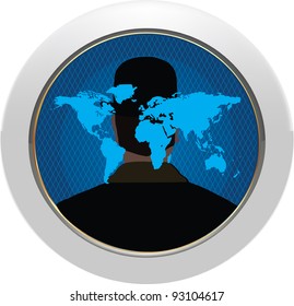 icon hemisphere of the earth