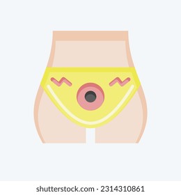 Icon Hemorrhoids. related to Body Ache symbol. flat style. simple design editable. simple illustration