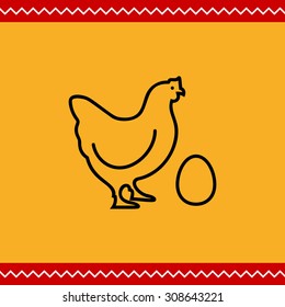 Icon of hen with egg