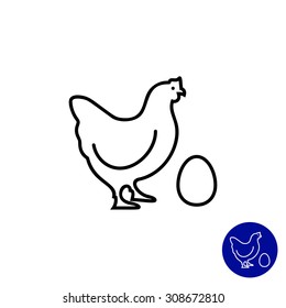Icon of hen with egg
