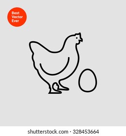 Icon of hen with egg