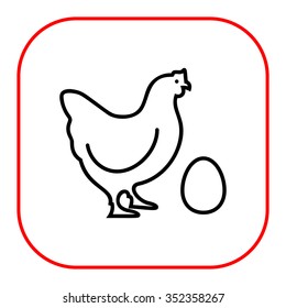 Icon of hen with egg