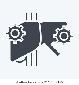 Icon Hepatitis. related to Hepatologist symbol. glyph style. simple design editable. simple illustration