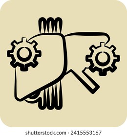 Icon Hepatitis. related to Hepatologist symbol. hand drawn style. simple design editable. simple illustration