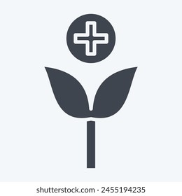 Icon Herbal Medicine. related to Medical Specialties symbol. glyph style. simple design illustration