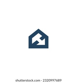 logotipo de icono hexágono A ilustración tecnológica