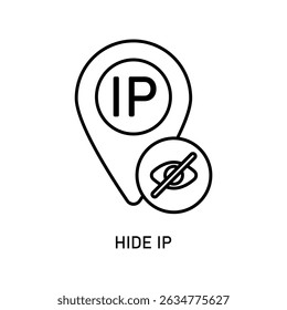 Icon a hide IP, isolated against a clean background.
