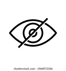 Icon Hide With Style Outline