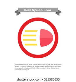 Icon of high beam sign