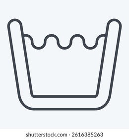 Icon High Degree Washing. related to Fabric symbol. line style. design editable