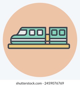 Icon High Speed Train. related to Smart City symbol. color mate style. simple design illustration
