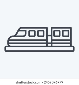 Icono Tren de alta velocidad. relacionado con el símbolo de Smart City. estilo de línea. ilustración de diseño simple