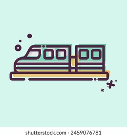 Icon High Speed Train. related to Smart City symbol. MBE style. simple design illustration