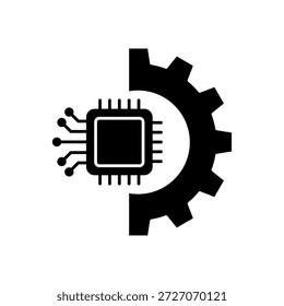 Ícone de um hardware de alta tecnologia, isolado contra um fundo limpo.