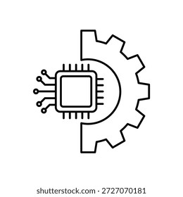 Ícone de um hardware de alta tecnologia, isolado contra um fundo limpo.