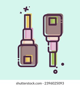 Icon Highlight Stick. related to Cosmetic symbol. MBE style. simple design editable. simple illustration