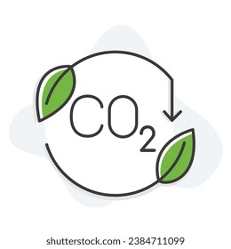 An icon highlighting a low carbon lifestyle and the importance of environmental responsibility, emphasizing greenhouse gas reduction and eco-conscious choices.