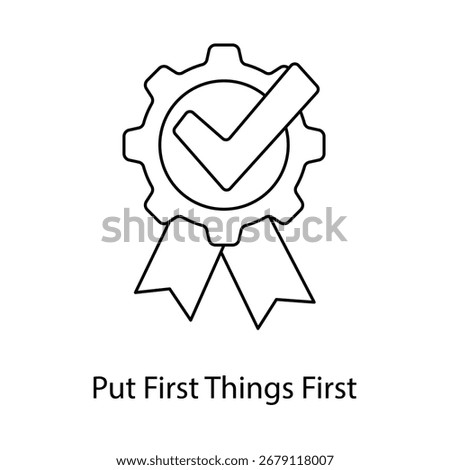 Icon highlighting prioritization and time management, focusing on what truly matters.