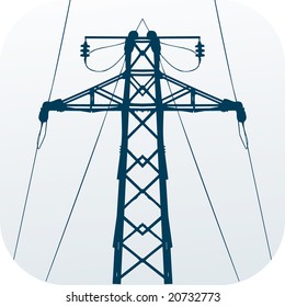 Icon of high-tension transmission line