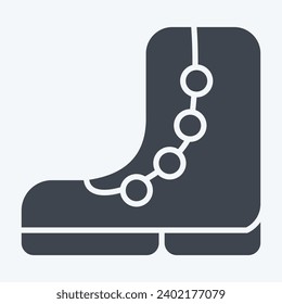 Icon Hiking Boots. related to Backpacker symbol. glyph style. simple design editable. simple illustration