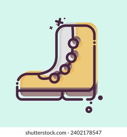 Icon Hiking Boots. related to Backpacker symbol. MBE style. simple design editable. simple illustration
