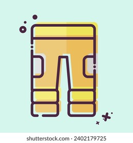 Icon Hiking Pants. related to Backpacker symbol. MBE style. simple design editable. simple illustration