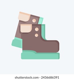 Icon Hiking. related to Leisure and Travel symbol. flat style. simple design illustration.