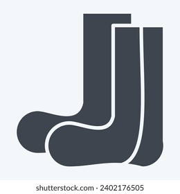 Icon Hiking Socks. related to Backpacker symbol. glyph style. simple design editable. simple illustration