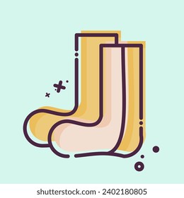 Icon Hiking Socks. related to Backpacker symbol. MBE style. simple design editable. simple illustration