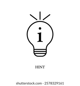 Icon a hint, isolated against a clean background.