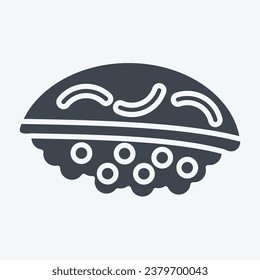 Icon Hirame. related to Sushi symbol. glyph style. simple design editable. simple illustration