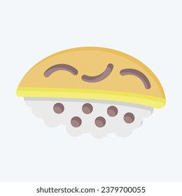 Icon Hirame. related to Sushi symbol. flat style. simple design editable. simple illustration