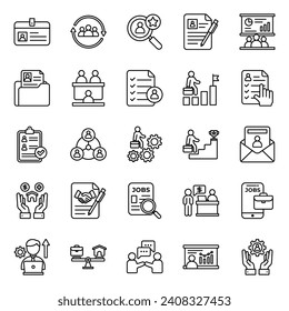 Icon Hiring Line V2 Einfaches Design