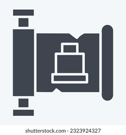 Icon History. related to Prehistoric symbol. glyph style. simple design editable. simple illustration