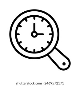 Un ícono de búsqueda de historia, diseño de Vectores de búsqueda de tiempo
