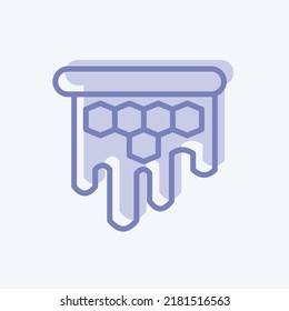 Icon Hive Frame. suitable for Bee Farm. two tone style. simple design editable. design template vector. simple illustration