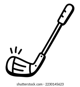 An icon of a hockey doodle vector 
