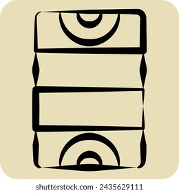 Icon Hockey Field. related to Hockey Sports symbol. hand drawn style. simple design editable