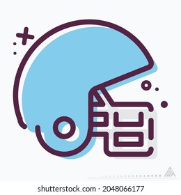 Icon Hockey Helmet - MBE Syle - Simple illustration, Editable stroke, Design template vector, Good for prints, posters, advertisements, announcements, info graphics, etc.