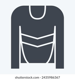 Icon Hockey Jersey. related to Hockey Sports symbol. glyph style. simple design editable