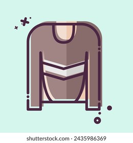 Icon Hockey Jersey. related to Hockey Sports symbol. MBE style. simple design editable