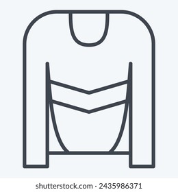 Icon Hockey Jersey. related to Hockey Sports symbol. line style. simple design editable