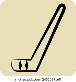 Icon Hockey Stick. related to Hockey Sports symbol. hand drawn style. simple design editable