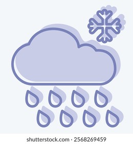 Icon Hoil. related to Winter symbol. two tone style. simple illustration