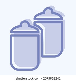 Icon Holding - Two Tone Style - Einfache Illustration, Bearbeitbarer Strich, Design Template Vektor, Gut für Drucke, Plakate, Anzeigen, Ankündigungen, Infografiken, etc.