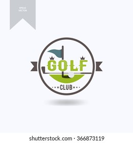Icon of hole marked with pennant on golf course