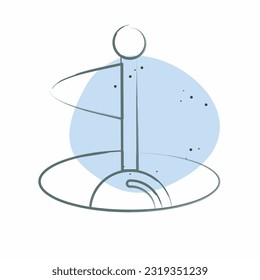 Icon Hole. related to Golf symbol. Color Spot Style. simple design editable. simple illustration